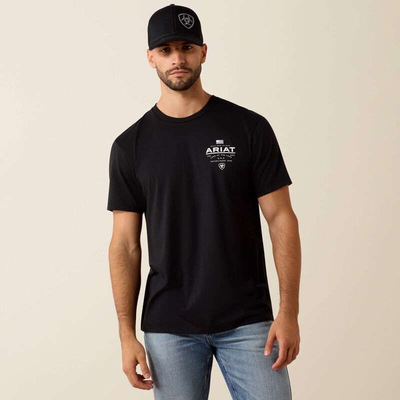 M Ariat Lockup Flag T-shirt