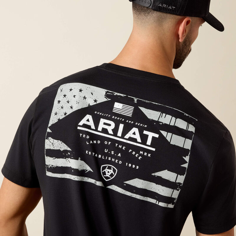 M Ariat Lockup Flag T-shirt
