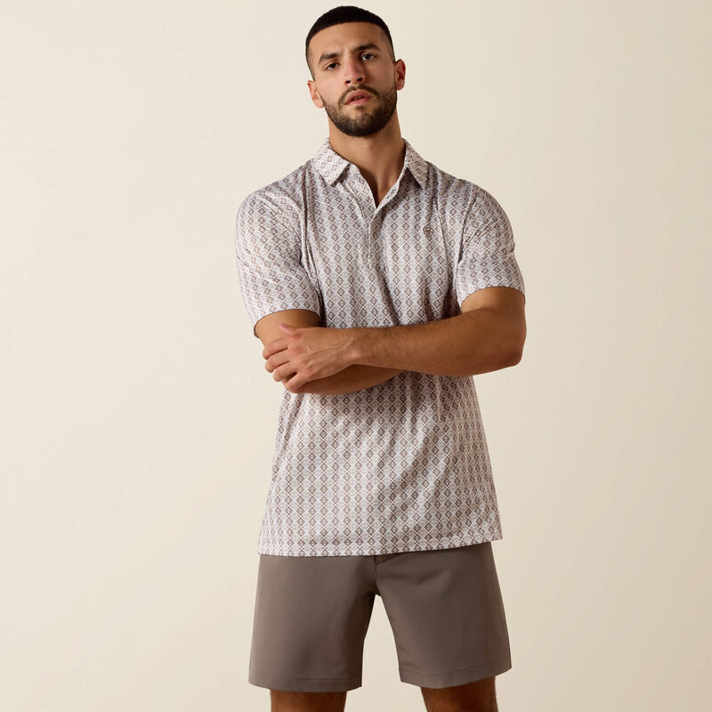 M Ariat All Over Print SS Polo- Sw Geo
