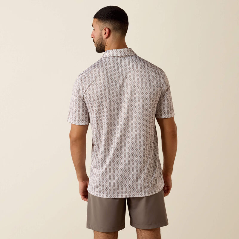 M Ariat All Over Print SS Polo- Sw Geo