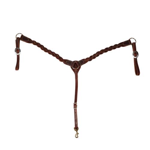Infinity Braid Breast Collar-Burgundy