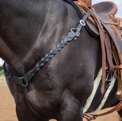 Infinity Braid Breast Collar-Burgundy