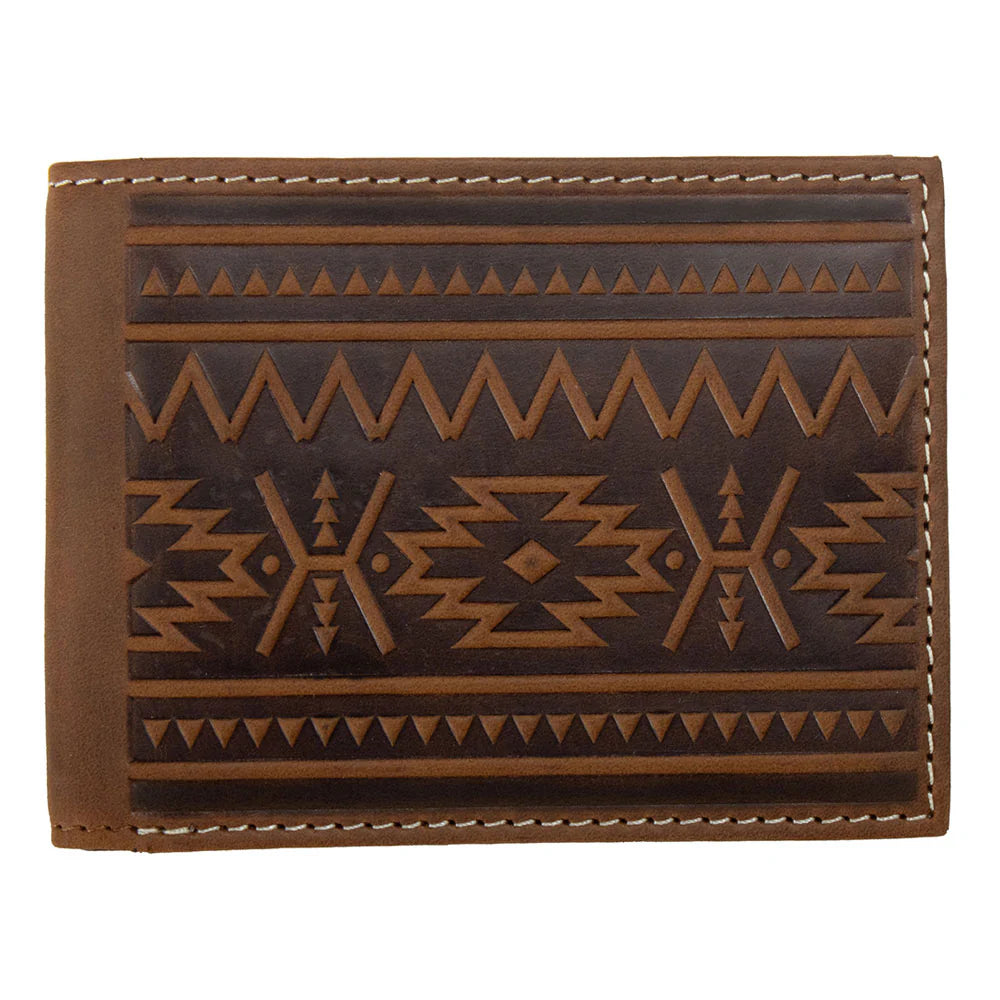 Men's Aztec Embossed Bifold Wallet