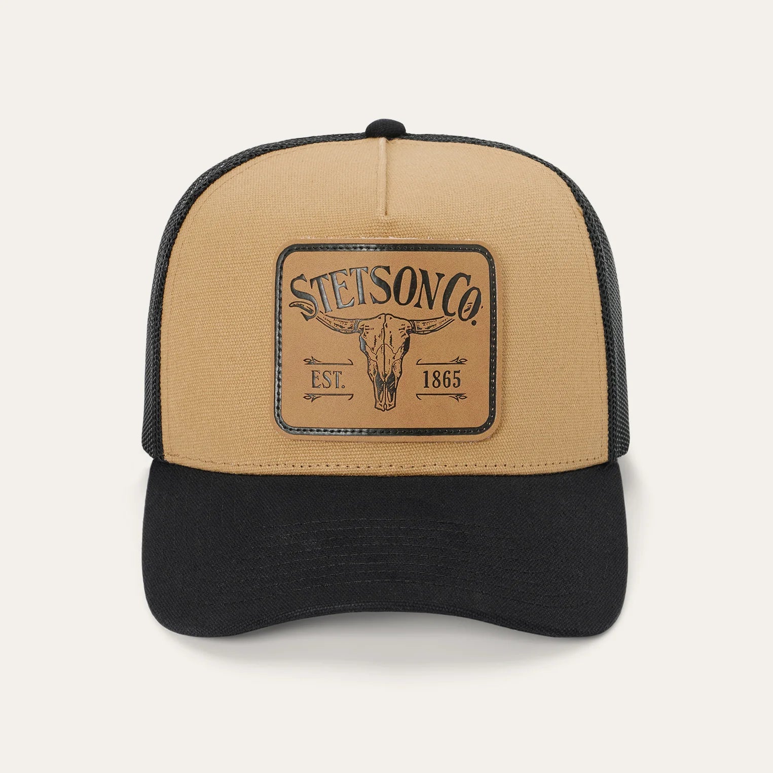 Stetson Longhorn Patch Trucker Hat 1865- Cognac