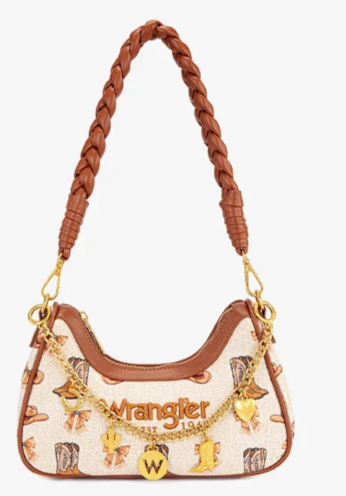 Wrangler Rodeo Icons Western Braided Handle Shoulder Bag