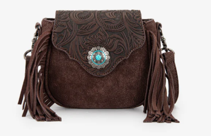 Montana West Fringe Muse Flap Crossbody Purse