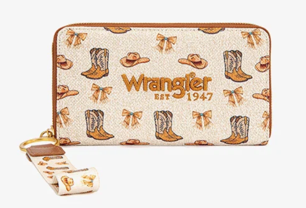 Wrangler Rodeo Icons Western Zip Around Wallet