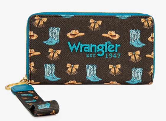 Wrangler Rodeo Icons Western Zip Around Wallet