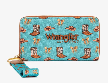 Wrangler Rodeo Icons Western Zip Around Wallet