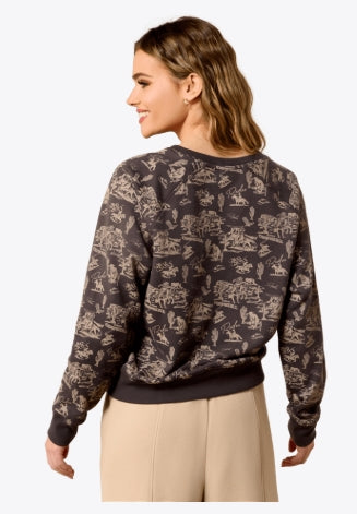 WMS Essential Crew Sweatshirt RETRO RODEO CARBON COPY