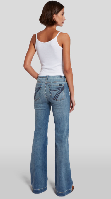 7 For All Mankind DOJO in Slim Illusion -Distressed Authentic Light