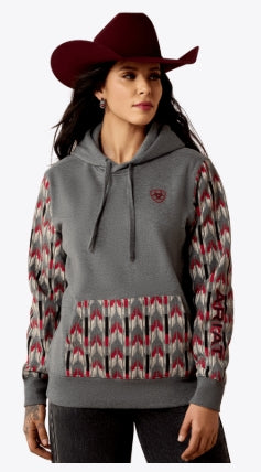 W Ariat Logo 2.0 Printed Hoodie-MESA IKAT