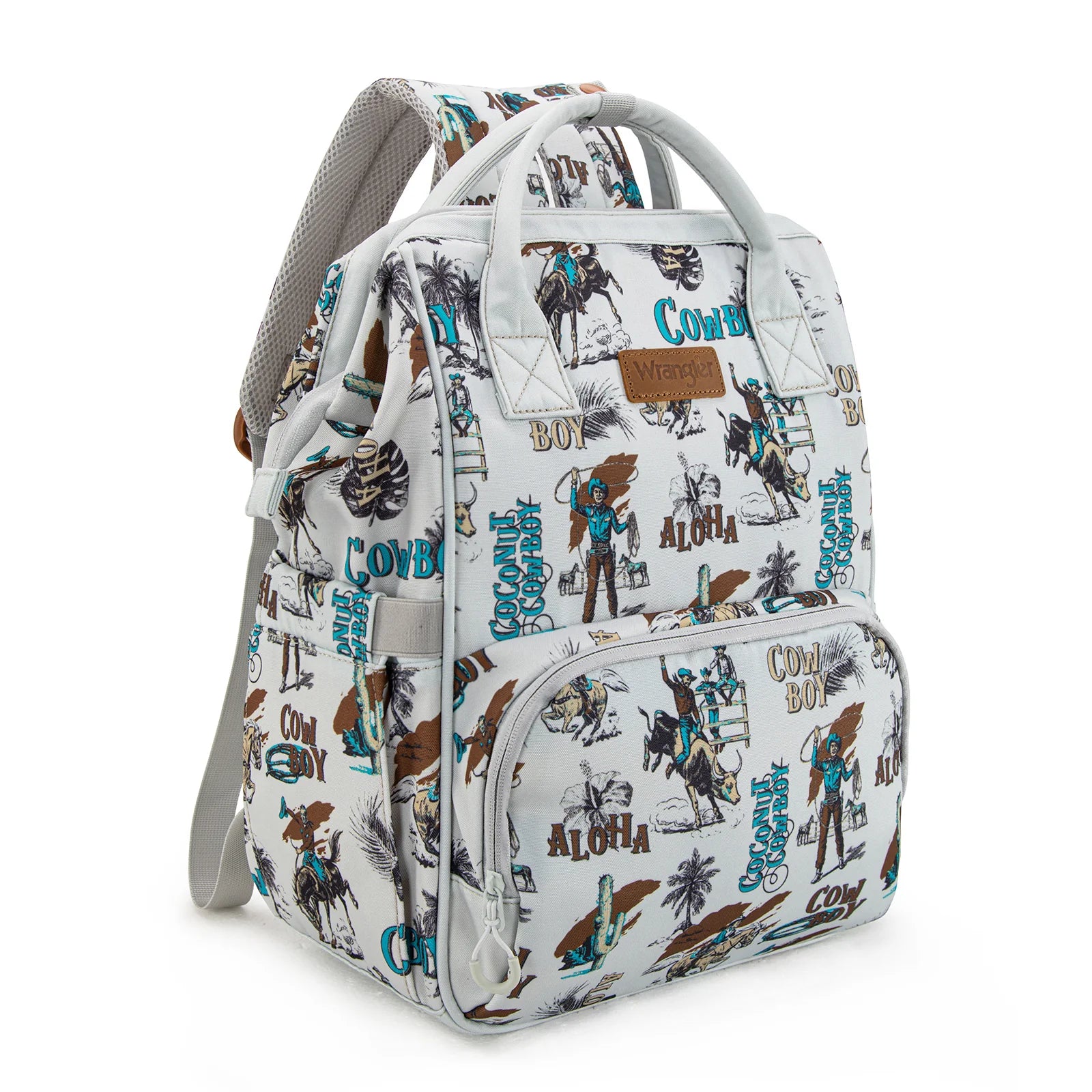 Wrangler Cowboy Printed Callie Backpack/Diaper Bag-Beige - RM Tack & Apparel