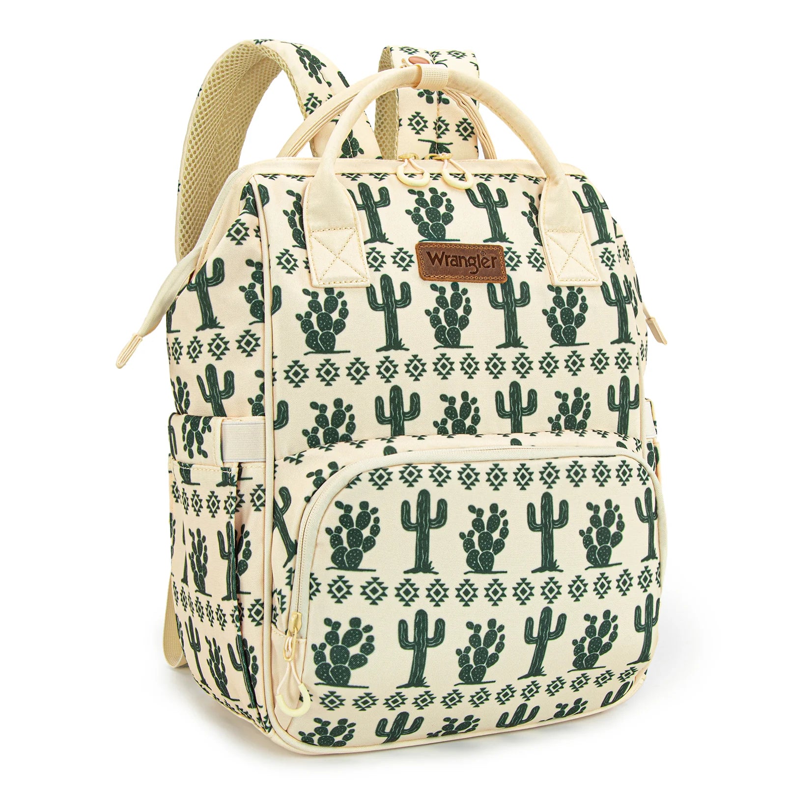 Wrangler Cactus Printed Callie Backpack/Diaper Bag- Beige - RM Tack & Apparel