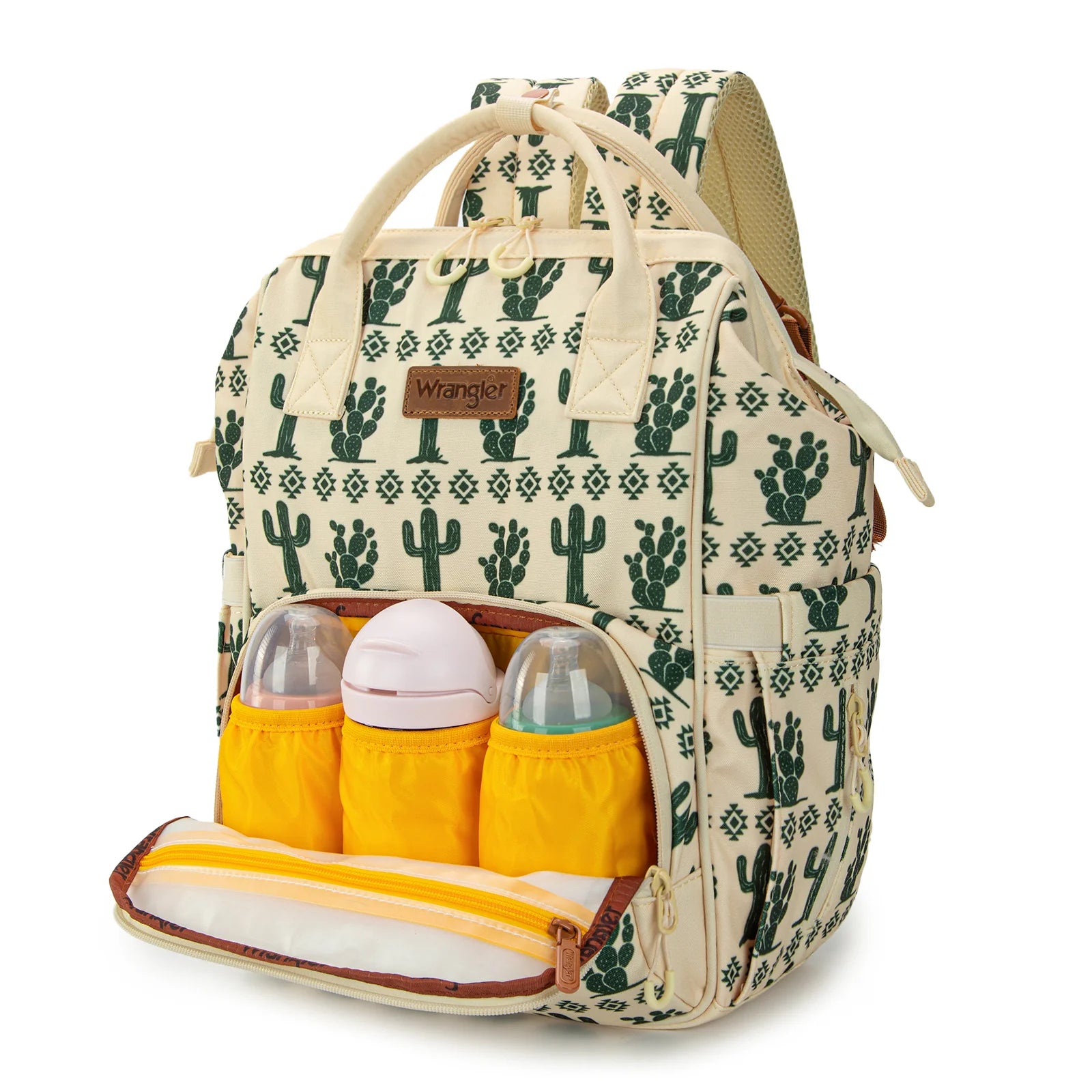 Wrangler Cactus Printed Callie Backpack/Diaper Bag- Beige - RM Tack & Apparel