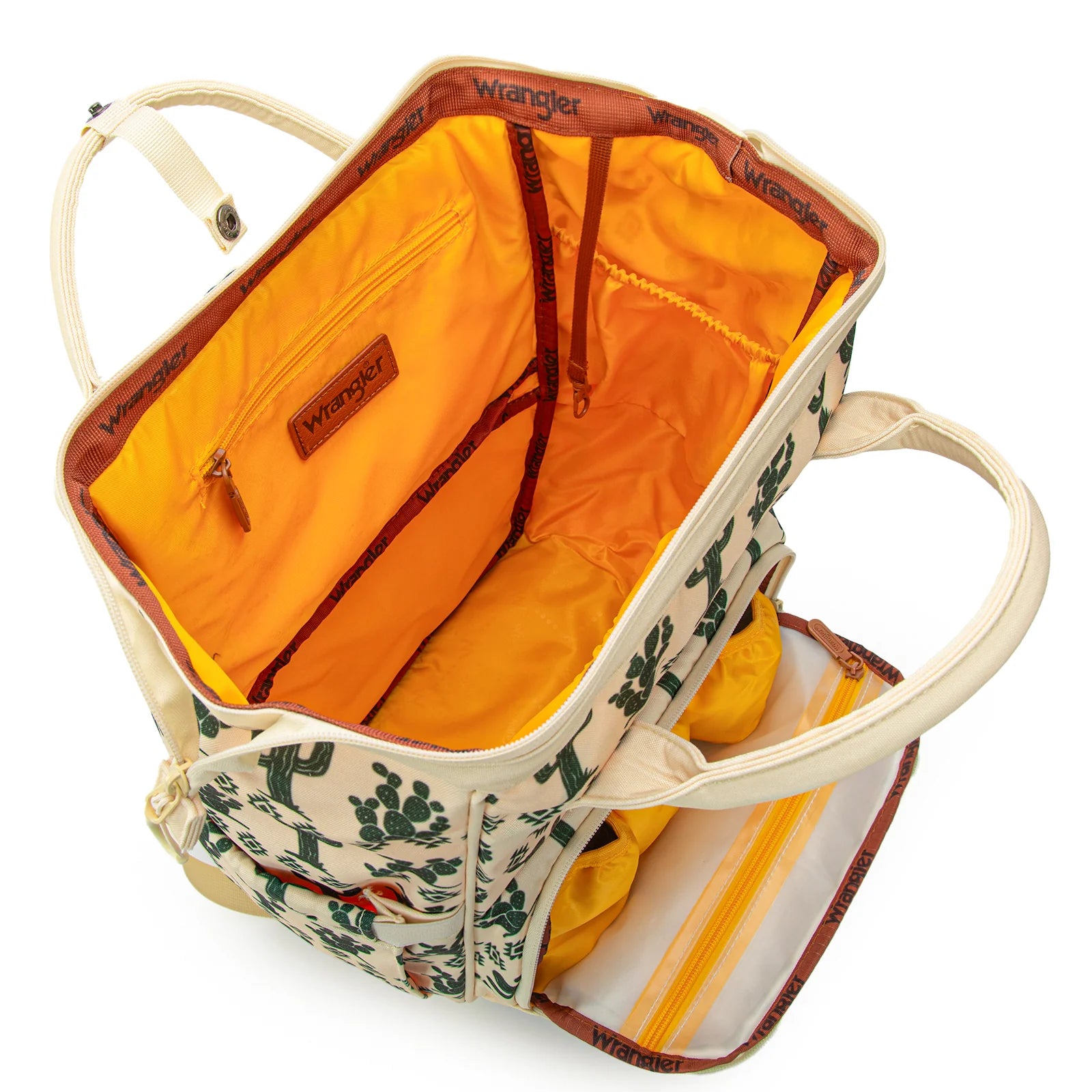 Wrangler Cactus Printed Callie Backpack/Diaper Bag- Beige - RM Tack & Apparel