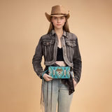Wrangler Aztec Print Zip Around Wristlet Wallet