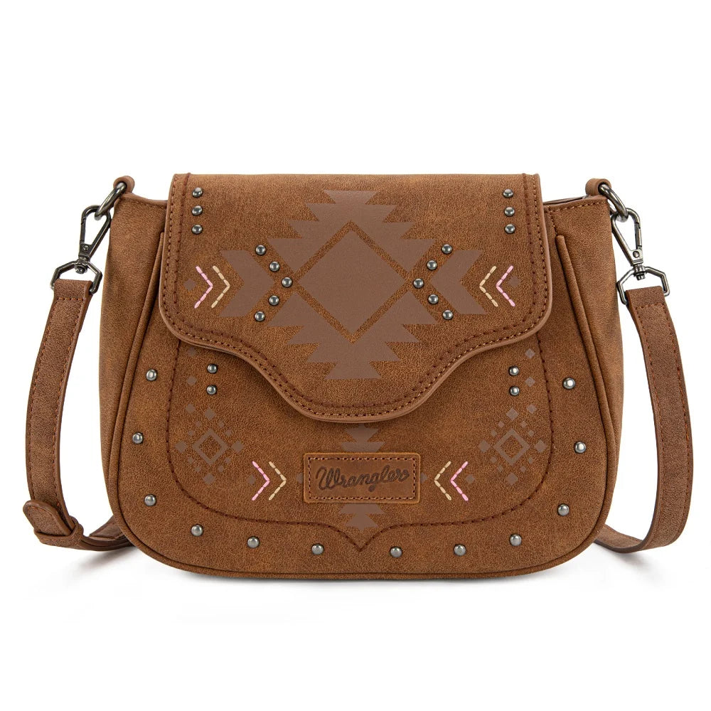 Wrangler Aztec Saddle Crossbody Bag