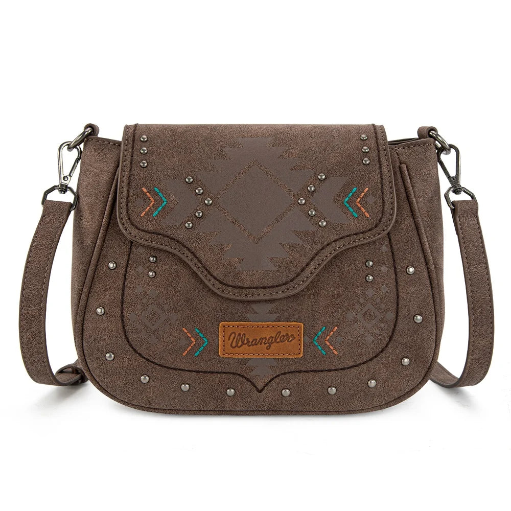 Wrangler Aztec Saddle Crossbody Bag