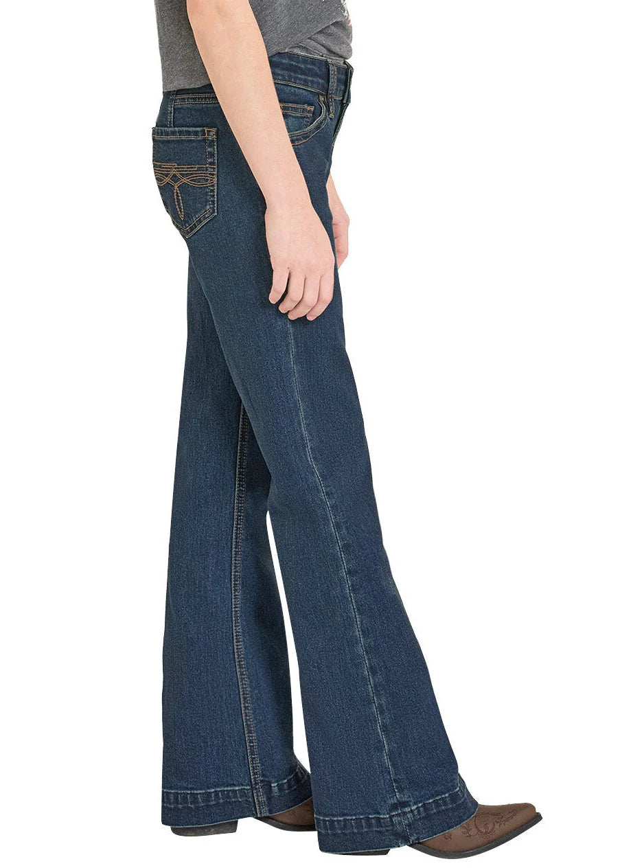 Girls Rock & Roll Classic Boot Stitch Pocket Trouser