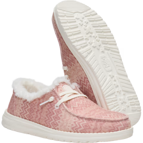 Wendy Stretch Jersey Fair Isle-Whisper Pink/Multi