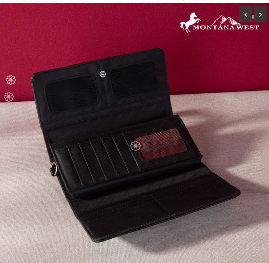 Montana West Embroidered Collection Wallet