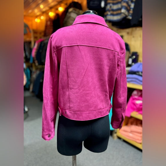 Hot Pink Suede Jacket