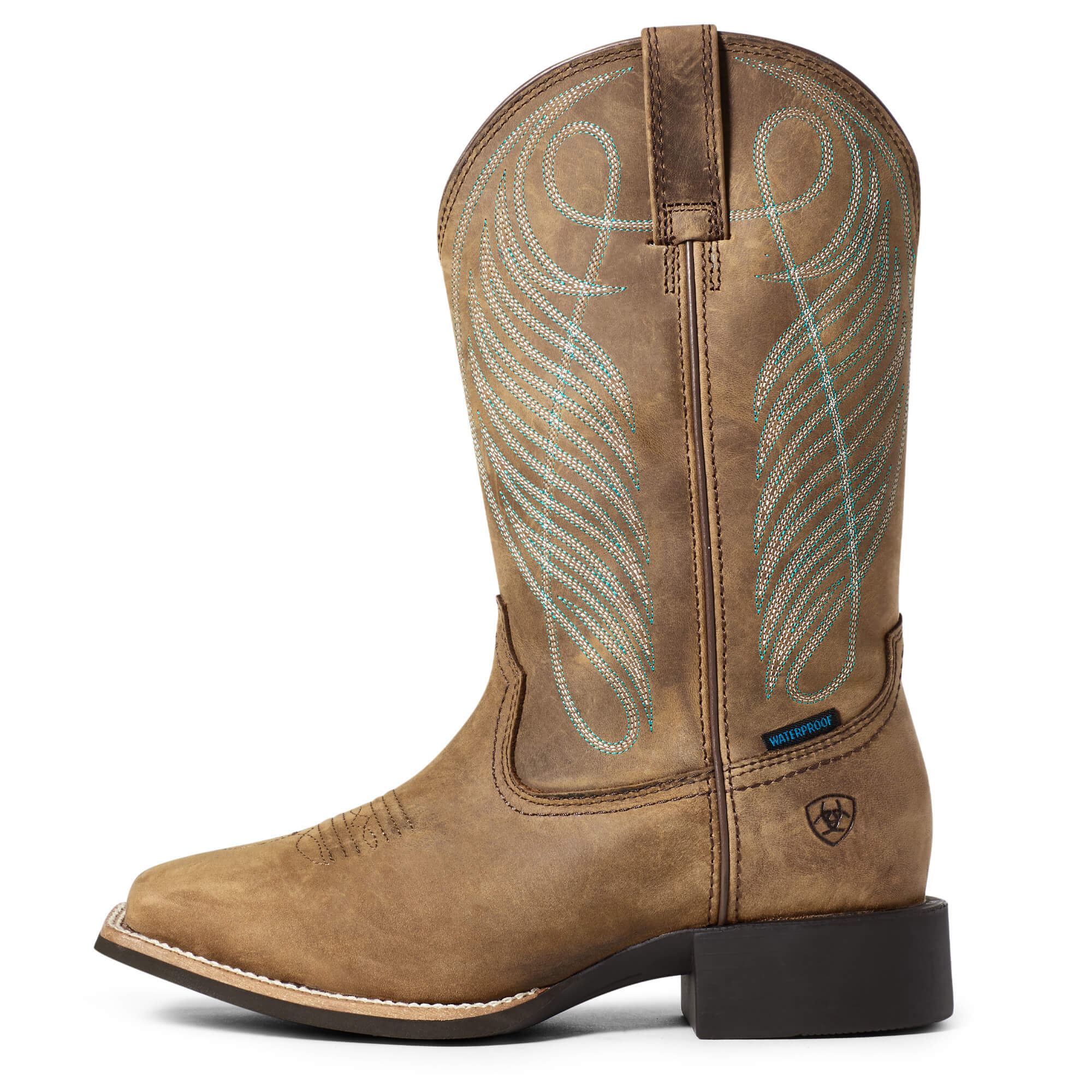 Ariat Women's Round Up Wide Square Toe Waterproof Western Boot