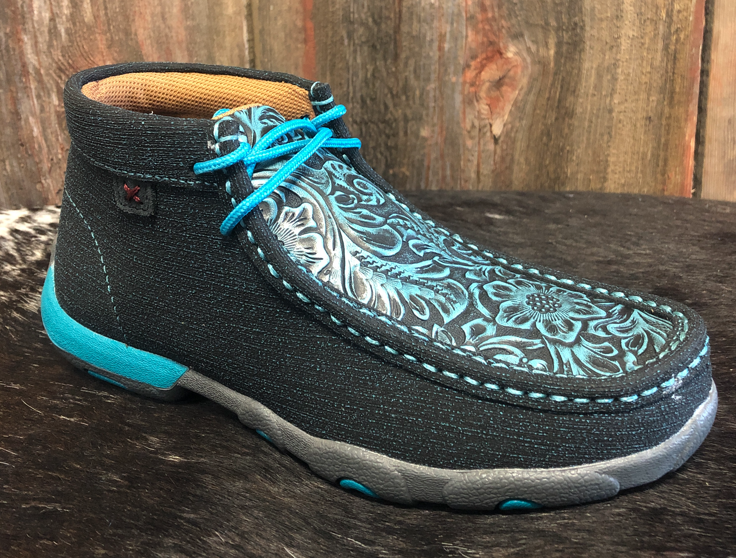 RM Tack EXCLUSIVE Twisted X Women's Dark Teal/Teal Chukka Driving Moc Shoes