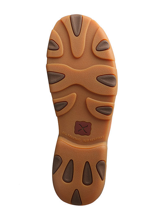 Twisted X Men's Tall Driving Moc Shoe Tan with Tooled Flowers - RM Tack & Apparel