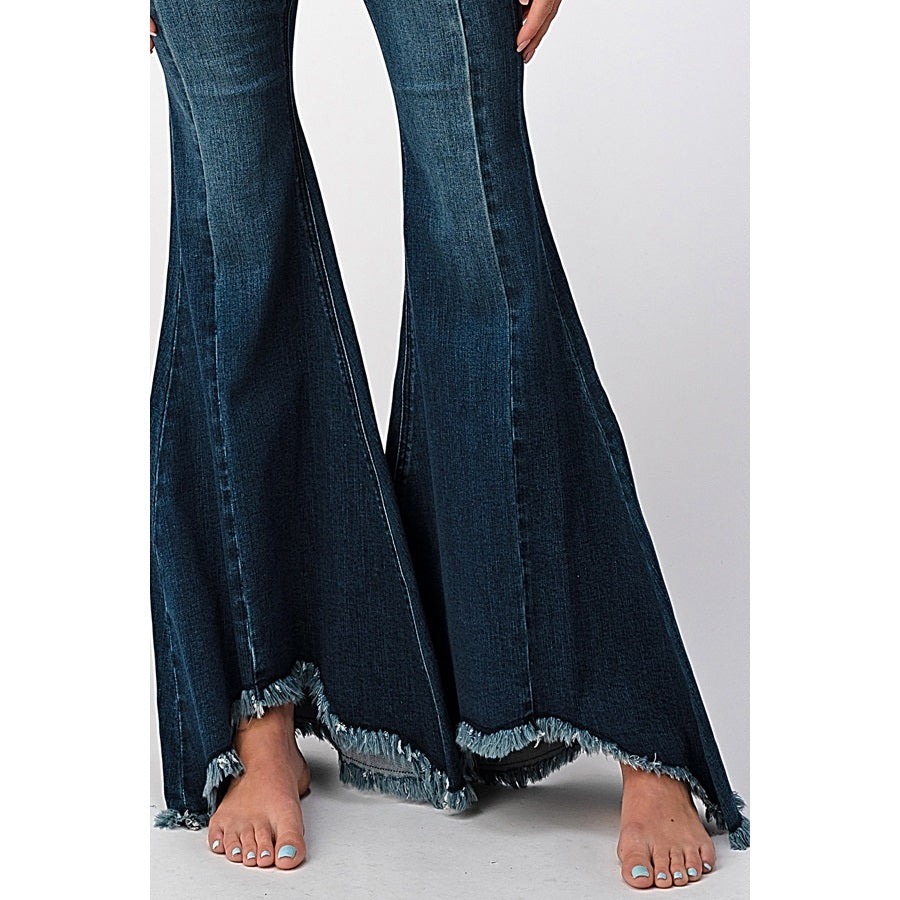 Grace In LA High Waisted Super Flare Jeans