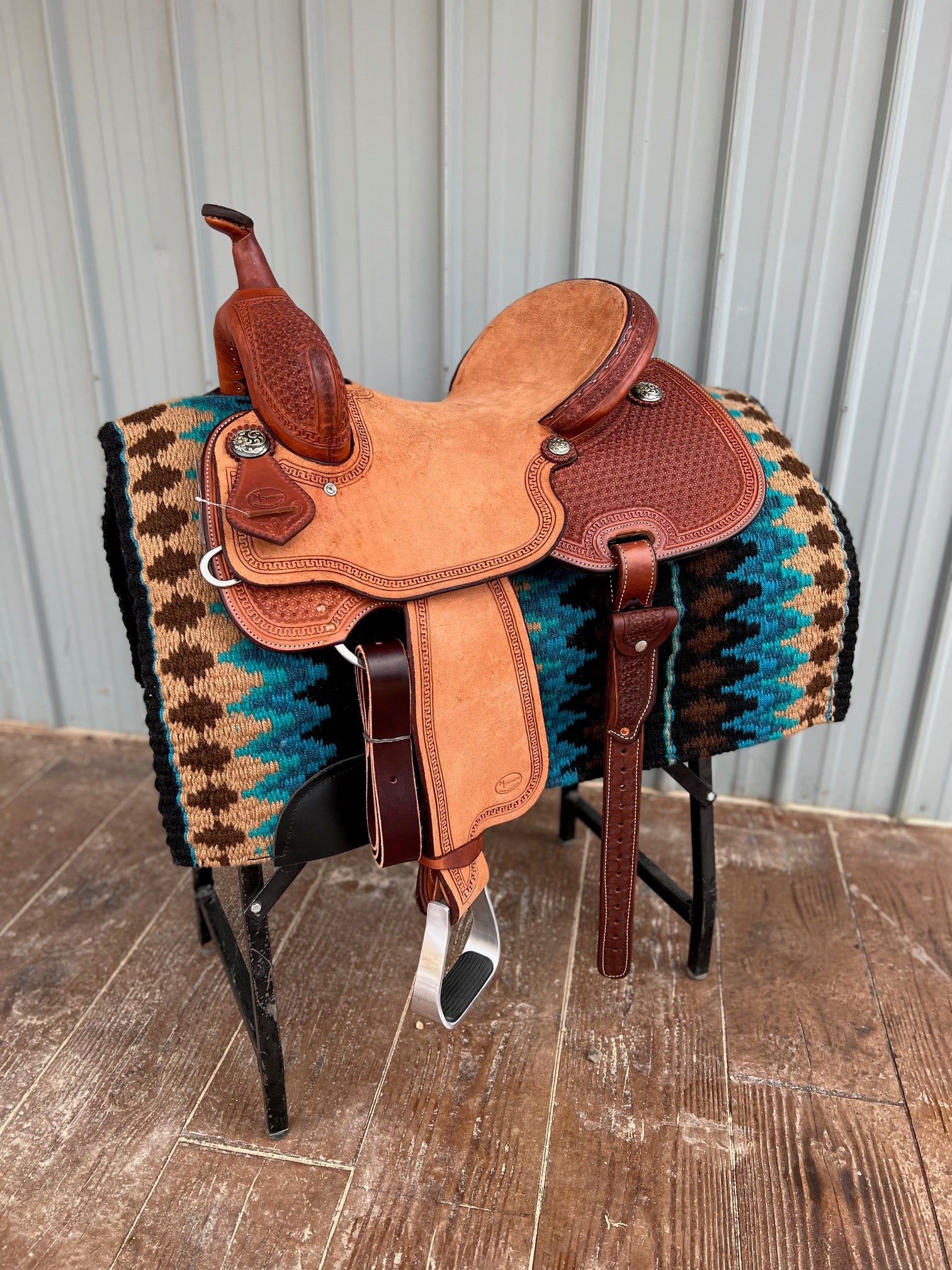 NF Saddlery DO 14.5' Geo/Snowflake Barrel saddle