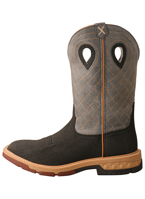 Twisted X Men’s 12″ Alloy Toe Western Work Boot with CellStretch®