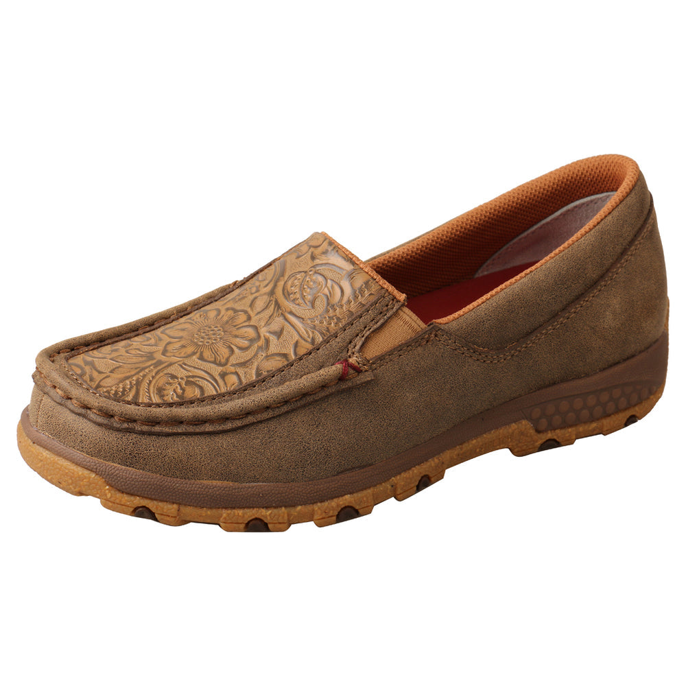 Twisted X Women's Tooled Slip-On Driving Moc Shoe