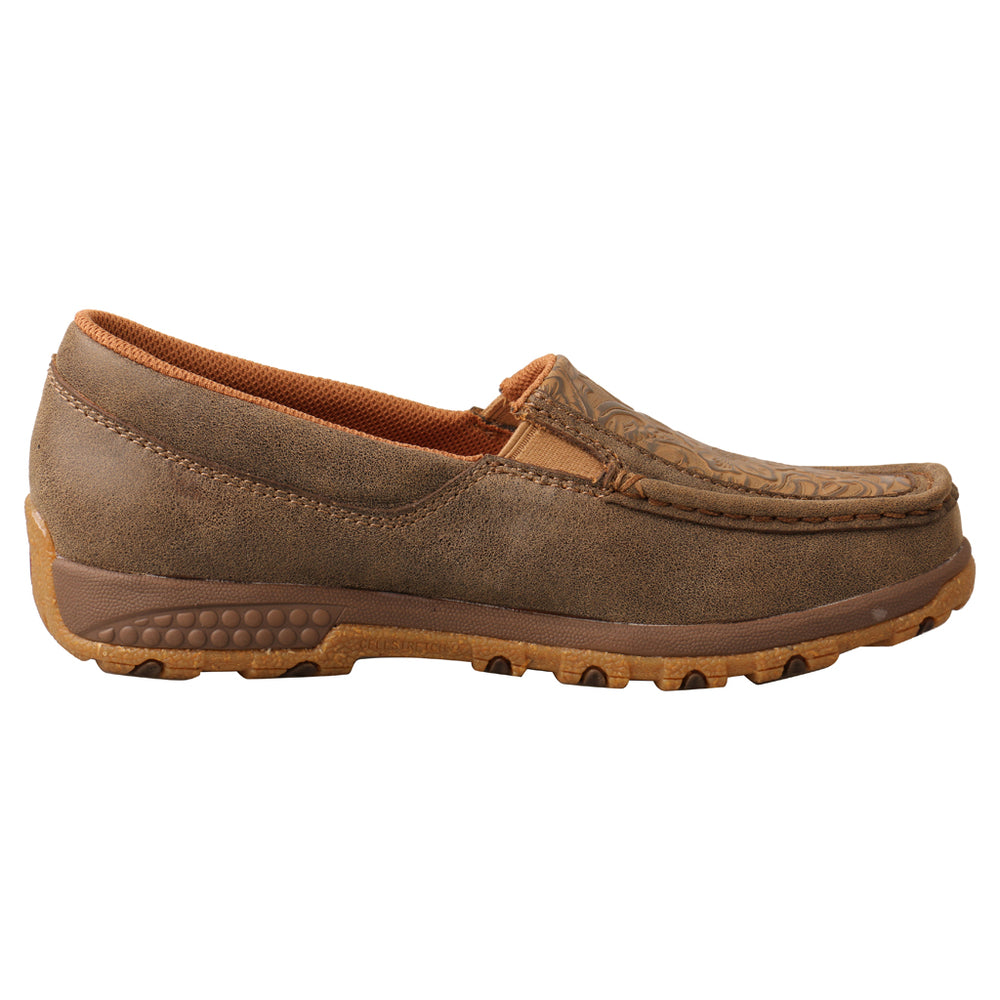 Twisted X Women's Tooled Slip-On Driving Moc Shoe
