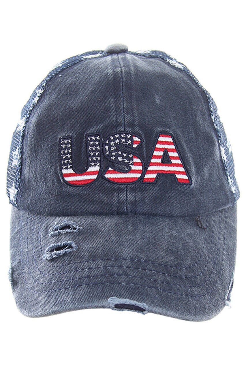C.C USA & Stars Baseball Cap Hat